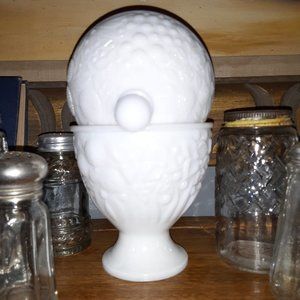 Milk glass dish